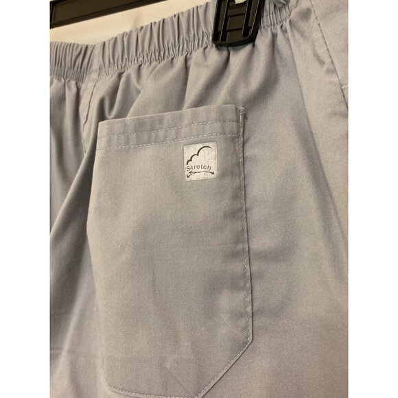 Butter Soft Stretch Ladies Platinum Grey Silver Scrub Set Size Medium & Med Pet - Picture 10 of 12